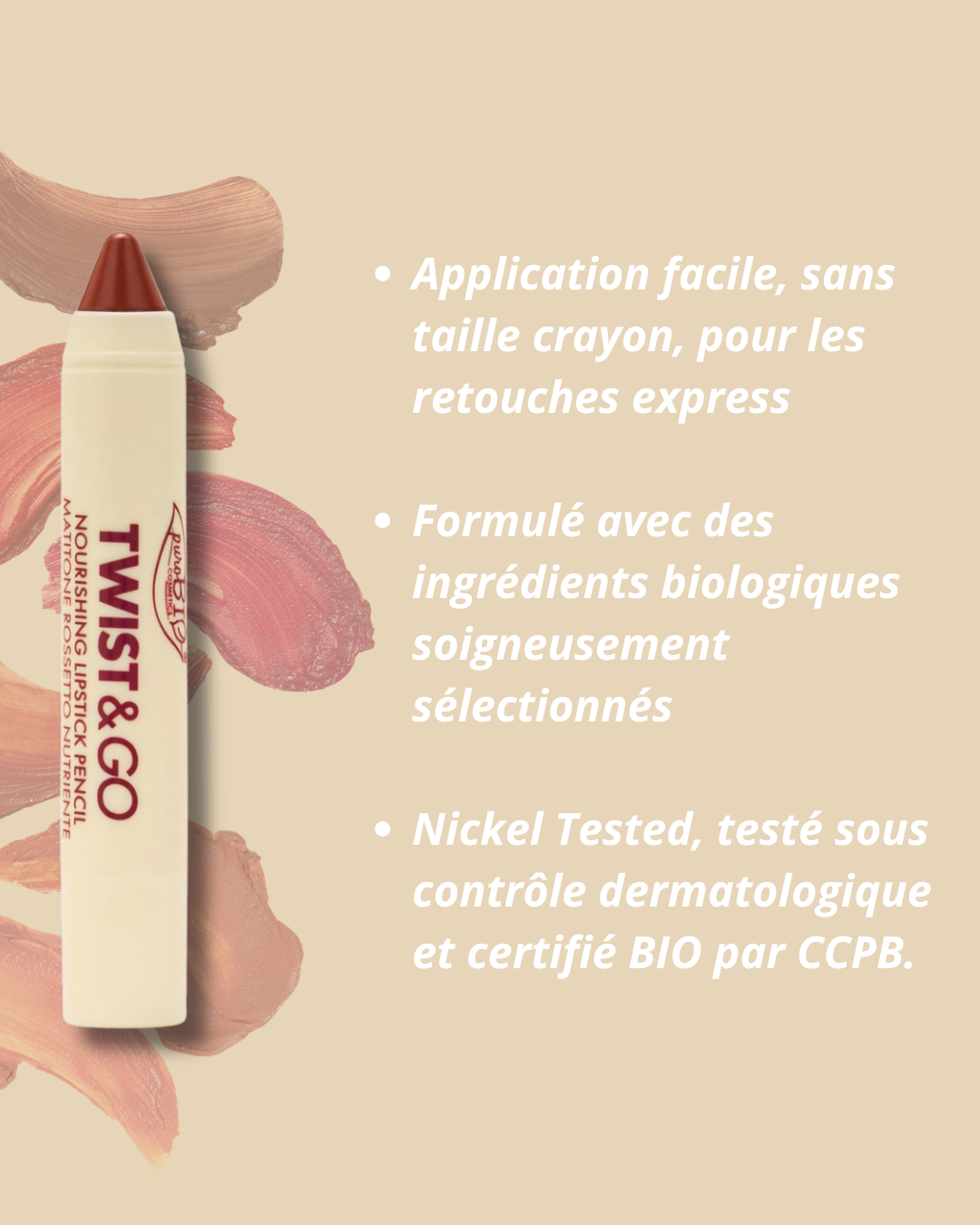 Baume à lèvres stick Bio TWIST & GO – Image 2